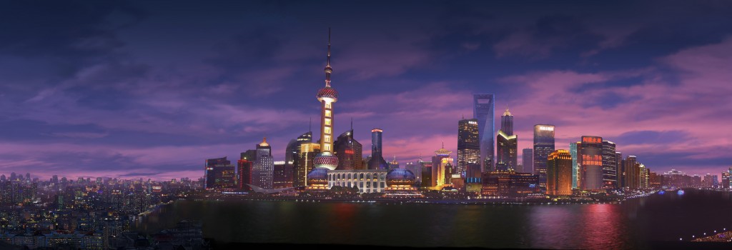 "Rise of the Guardians" Shanghai Cityscape, photoshop cs5.1