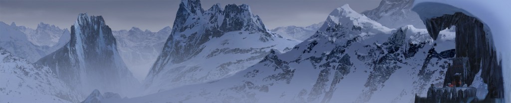 "Kung Fu Panda" The Snow Mountains-C.G Matte Painting, photoshop cs5.1