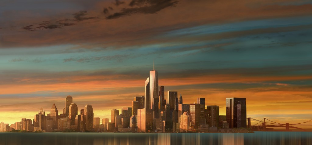 "Madagascar 3, Europes most Wanted" C.G. Matte painting  - cs 5.1, assisted with geometry for city structures